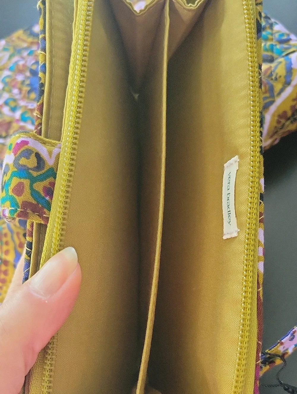 Vera Bradley Mustard Yellow Paisley Quilted Crossbody Set